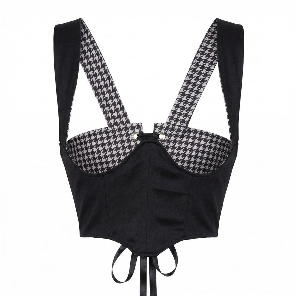 CORSET DUAL HOUNDSTOOTH
